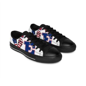 Retro Palm Sunset Women's Sneakers — Coastal Casual Canvas Shoes