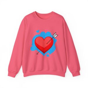 Valentine Heart Arrow Crewneck Sweatshirt — Patriotic LOVE Graphic