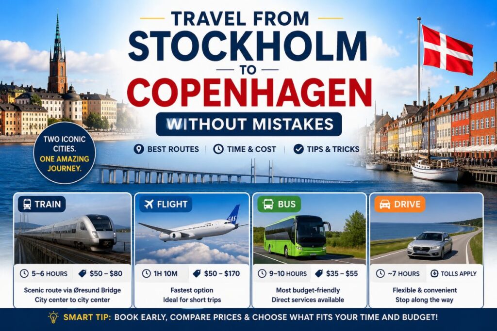Travel From Stockholm to Copenhagen Without Mistakes